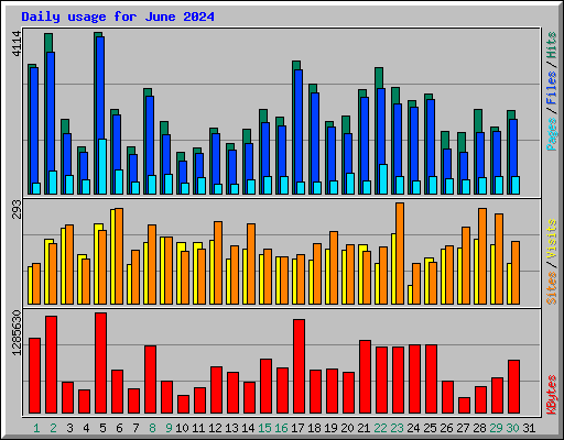 Daily usage for June 2024