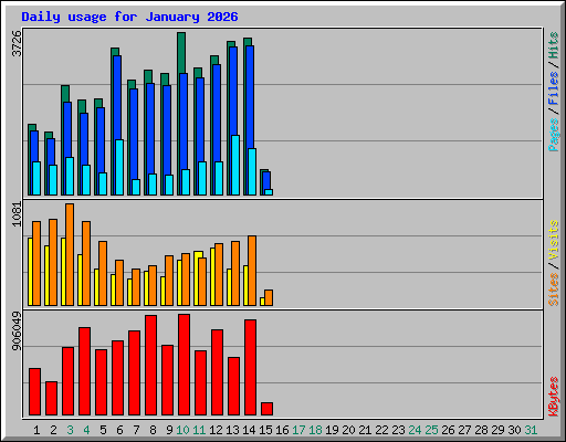 Daily usage for January 2026