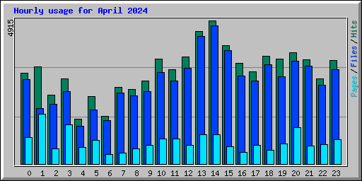 Hourly usage for April 2024