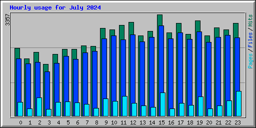 Hourly usage for July 2024