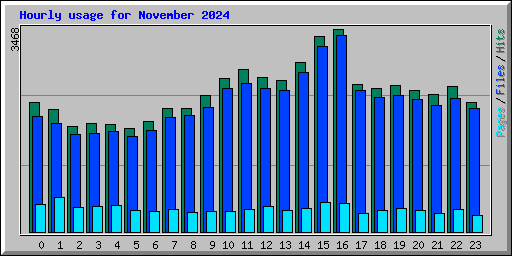 Hourly usage for November 2024