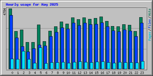 Hourly usage for May 2025