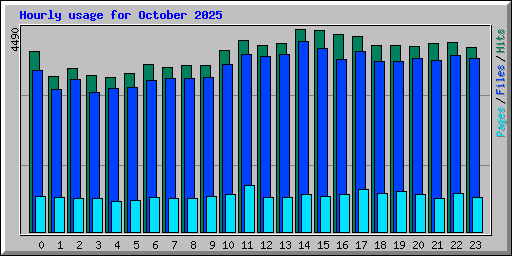 Hourly usage for October 2025