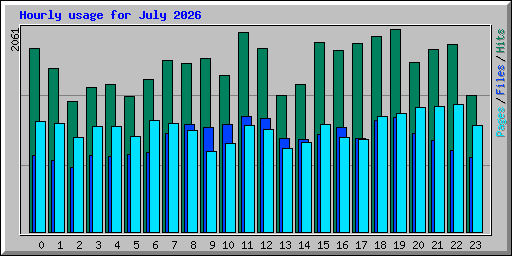 Hourly usage for July 2026